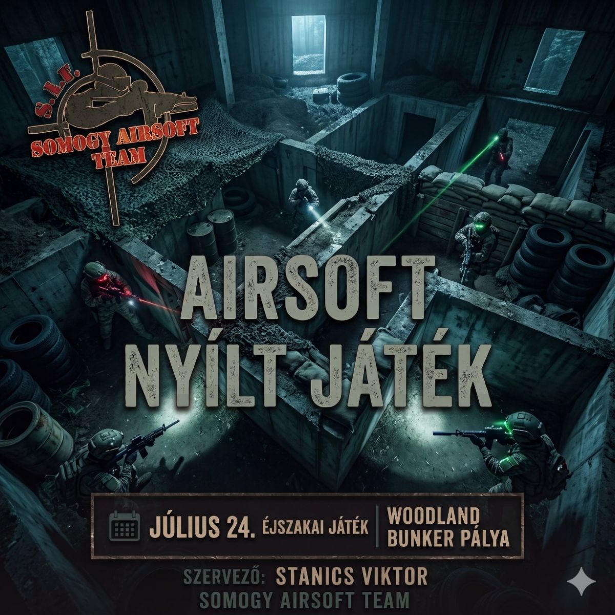 Szenna Woodland Bunker Éjszakai Játék